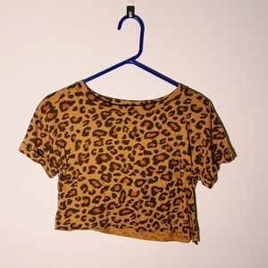 Animal print crop top